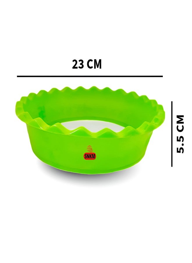SNKM - Plastic Wave Design Atta Chalni for Kitchen | Flour, Spice Powders Fine Mesh Sieve for Kitchen (500-gm Capacity Multicolour, Medium Size, Pack of 1) - Image 2